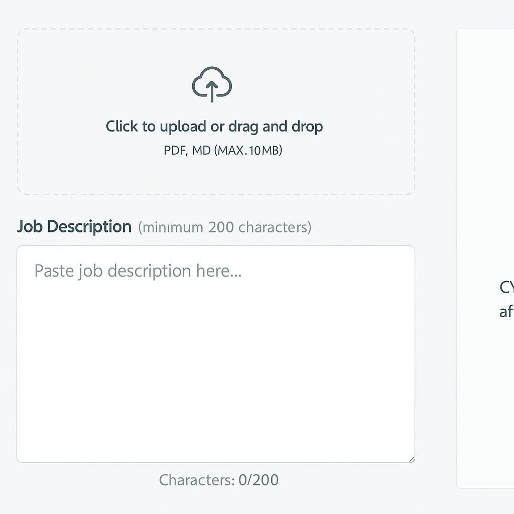 Drop in your current resume — no formatting, no stress.